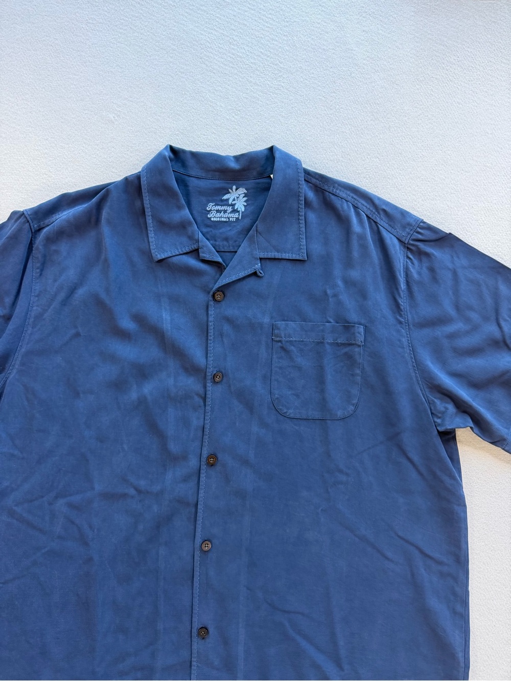 Tommy Bahama Original Fit Blue 100% Silk Camp Shirt XXL - Picture 5 of 12